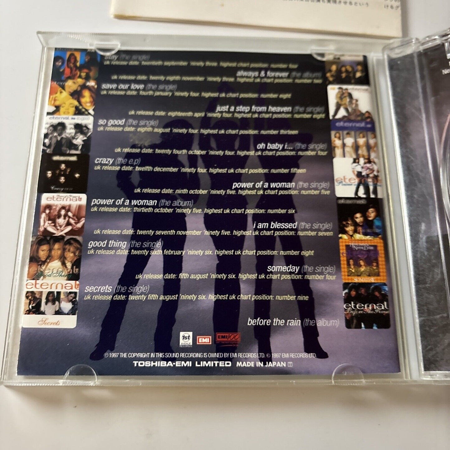 Eternal - Before The Rain [Japan Bonus Track] (CD, 1997) Japan Tocp-50100