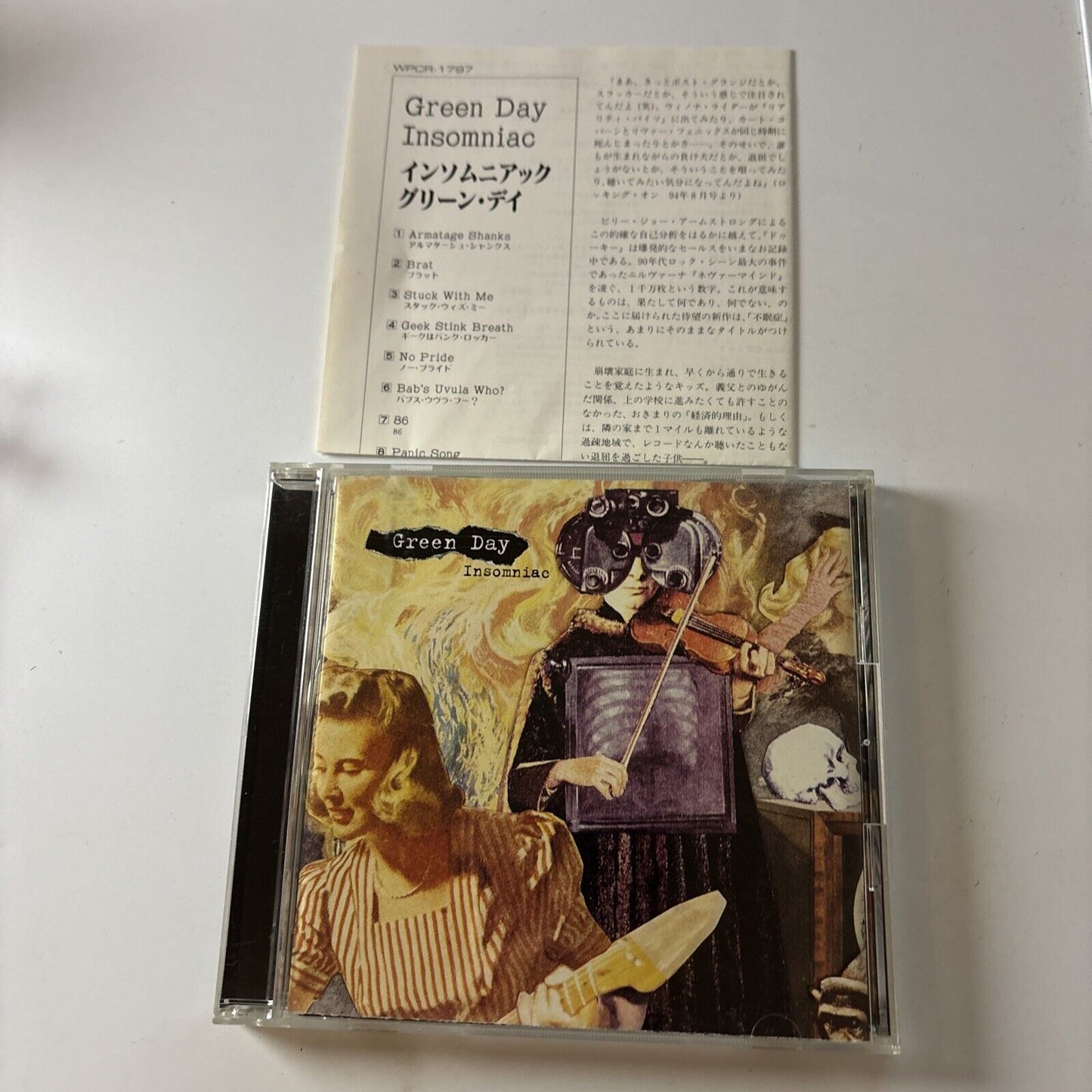 Green Day - Insomniac (CD, 1995) Japan Wpcr-1797