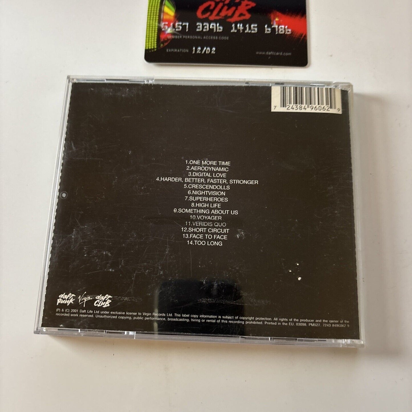 Daft Punk - Discovery (CD, 2001) 8496062 With Credit Card