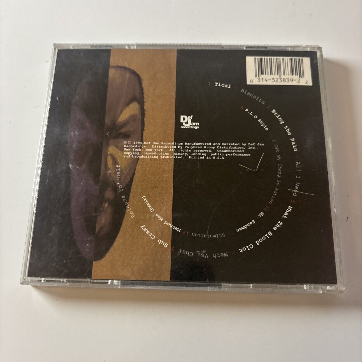 Method Man - Tical (CD, 1994) Def Jam Recordings (523 839-2)
