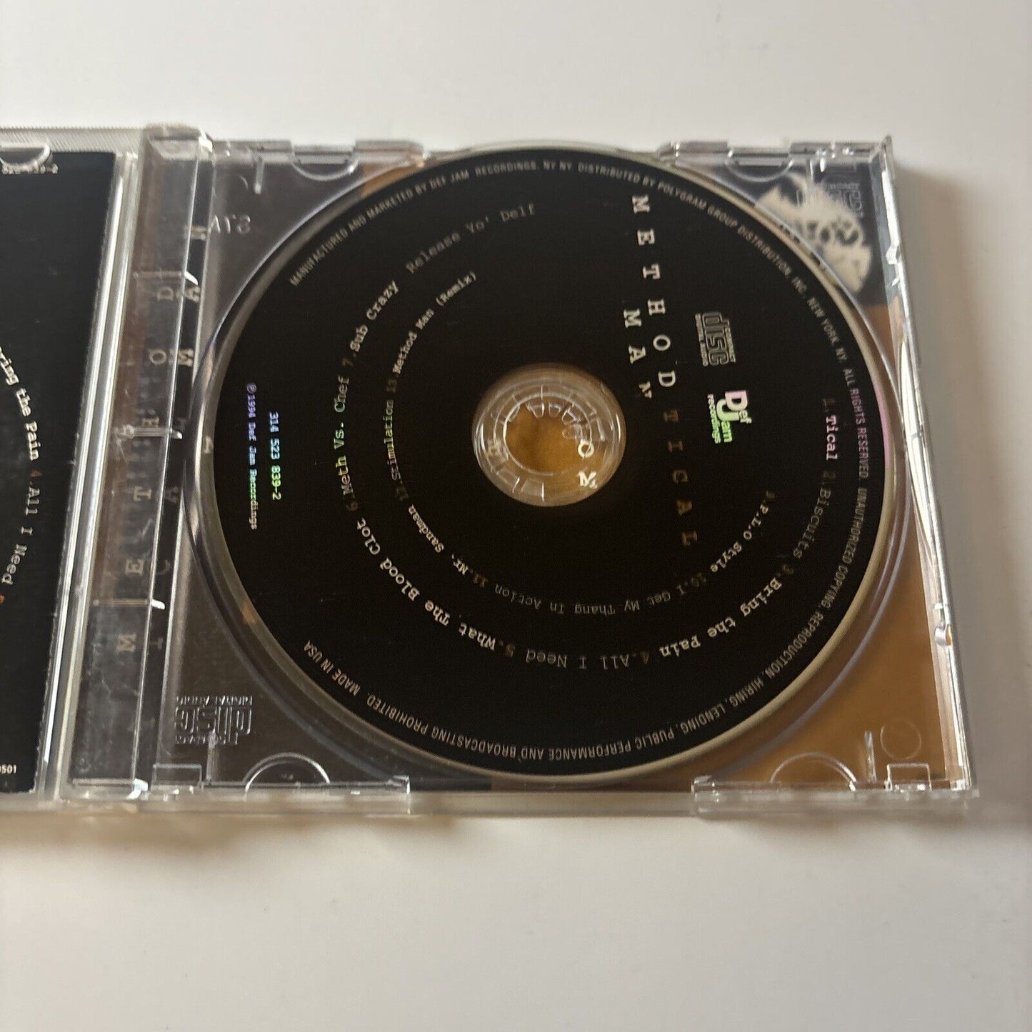 Method Man - Tical (CD, 1994) Def Jam Recordings (523 839-2)