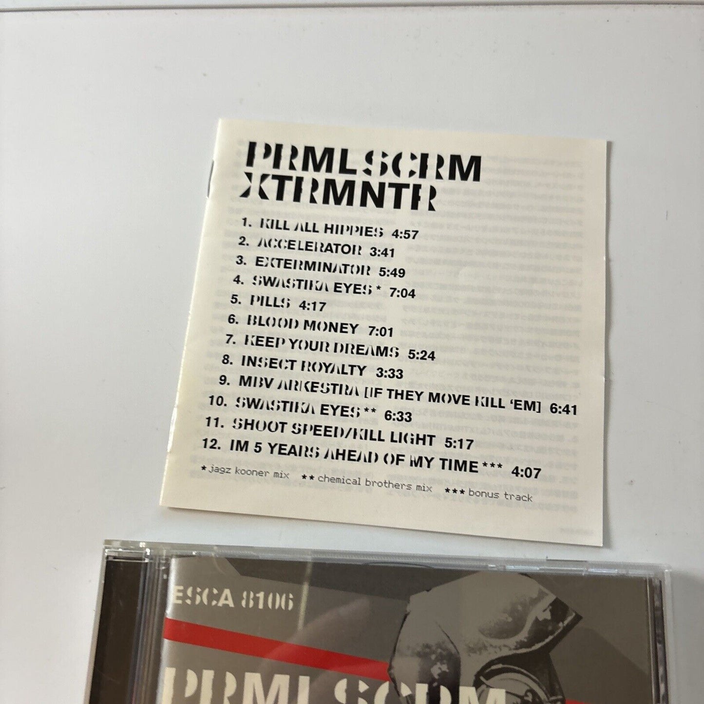 Primal Scream - XTRMNTR (CD, 2000) Japan esca-8106