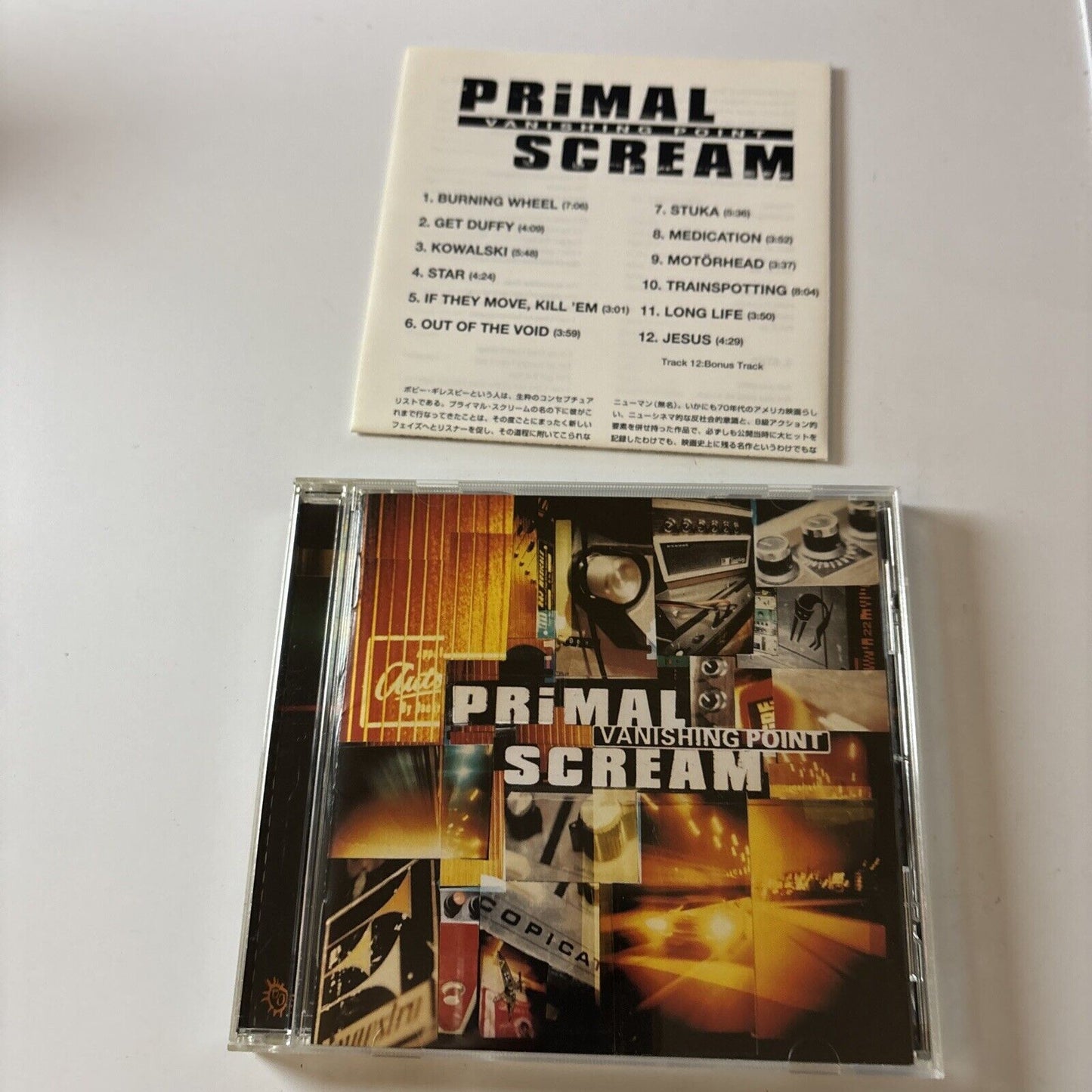 Primal Scream - Vanishing Point [Bonus Japan Track] (CD, 1997) Japan esca-6792