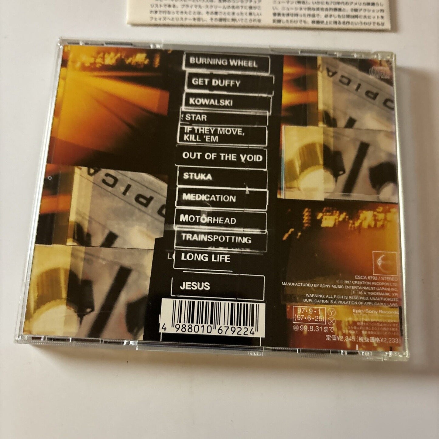 Primal Scream - Vanishing Point [Bonus Japan Track] (CD, 1997) Japan esca-6792