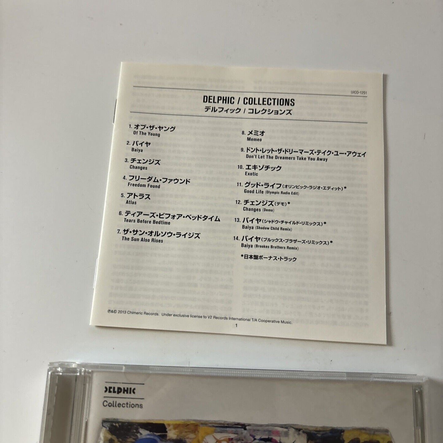 Delphic - Collections (CD, 2013) Japan UICO-1251