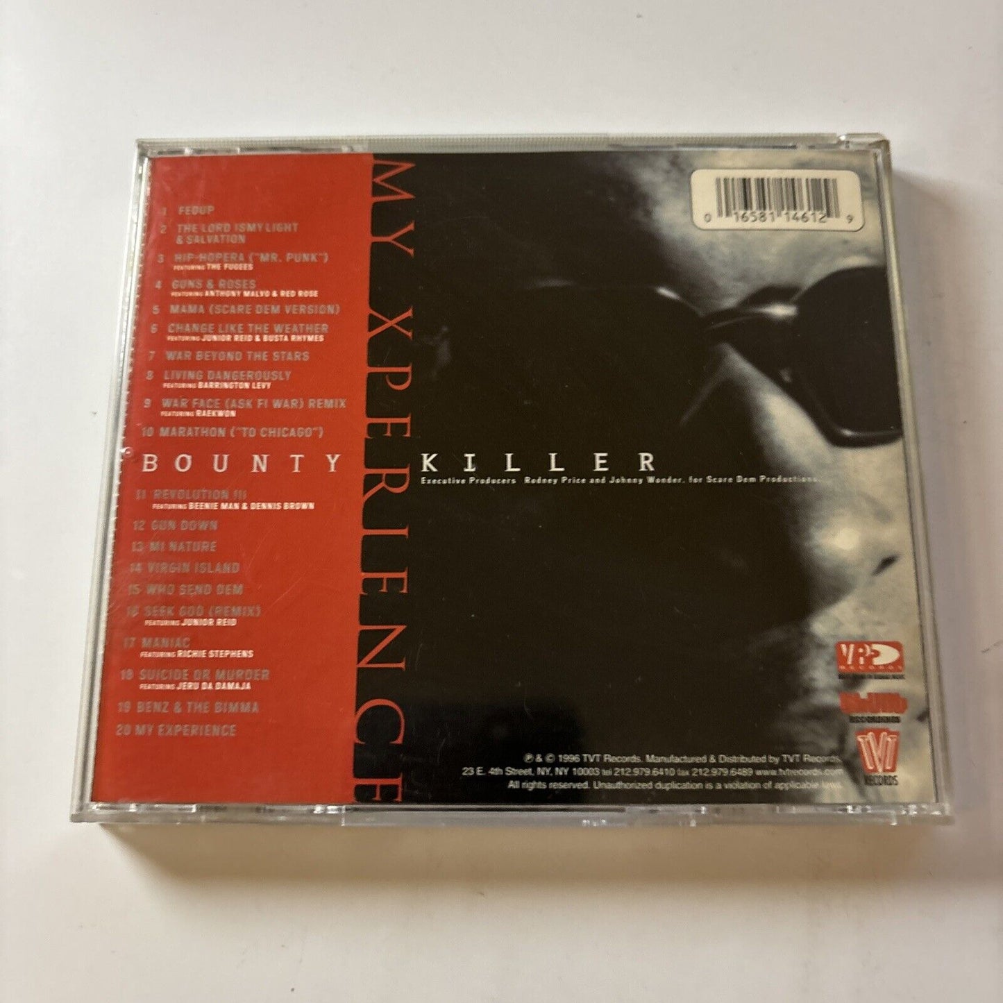 Bounty Killer - My Xperience (CD, 1996) TVT Records TVT 1461-2 Hip Hop Reggae