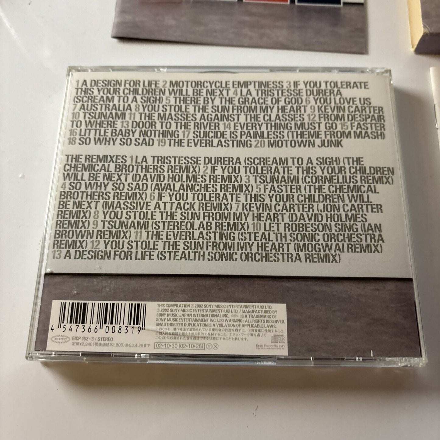 Manic Street Preachers - Forever Delayed (CD, 2002) Japan EICP-162-3