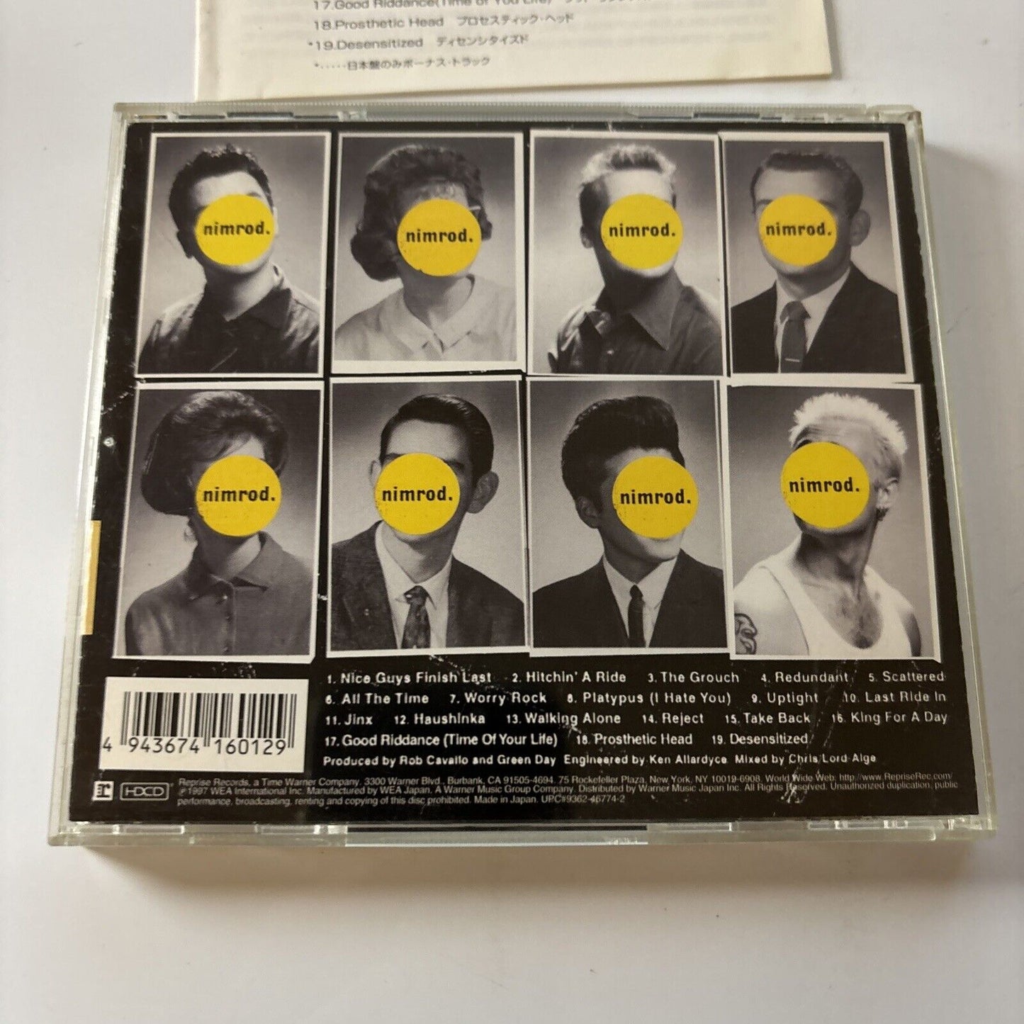 Green Day - Nimrod (CD, 1997) Japan WPCR-1601 Reprise Records