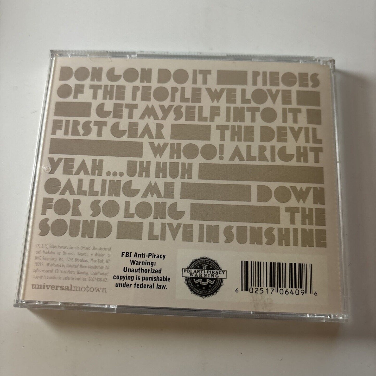 The Rapture - Pieces Of The People We Love (CD, 2006) Universal Motown