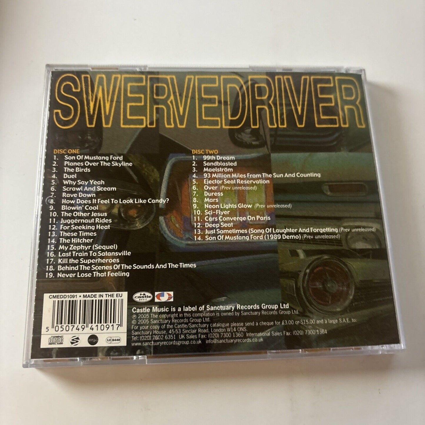 Swervedriver - Juggernaut Rides '89-'98 (CD, 1998) UK Castle Music cmedd1091