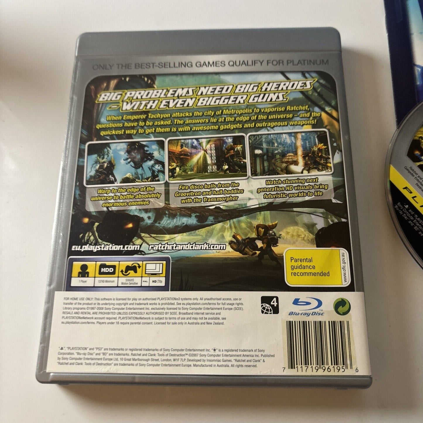 Ratchet & Clank Tools of Destruction - Platinum Sony PlayStation 3 Manual