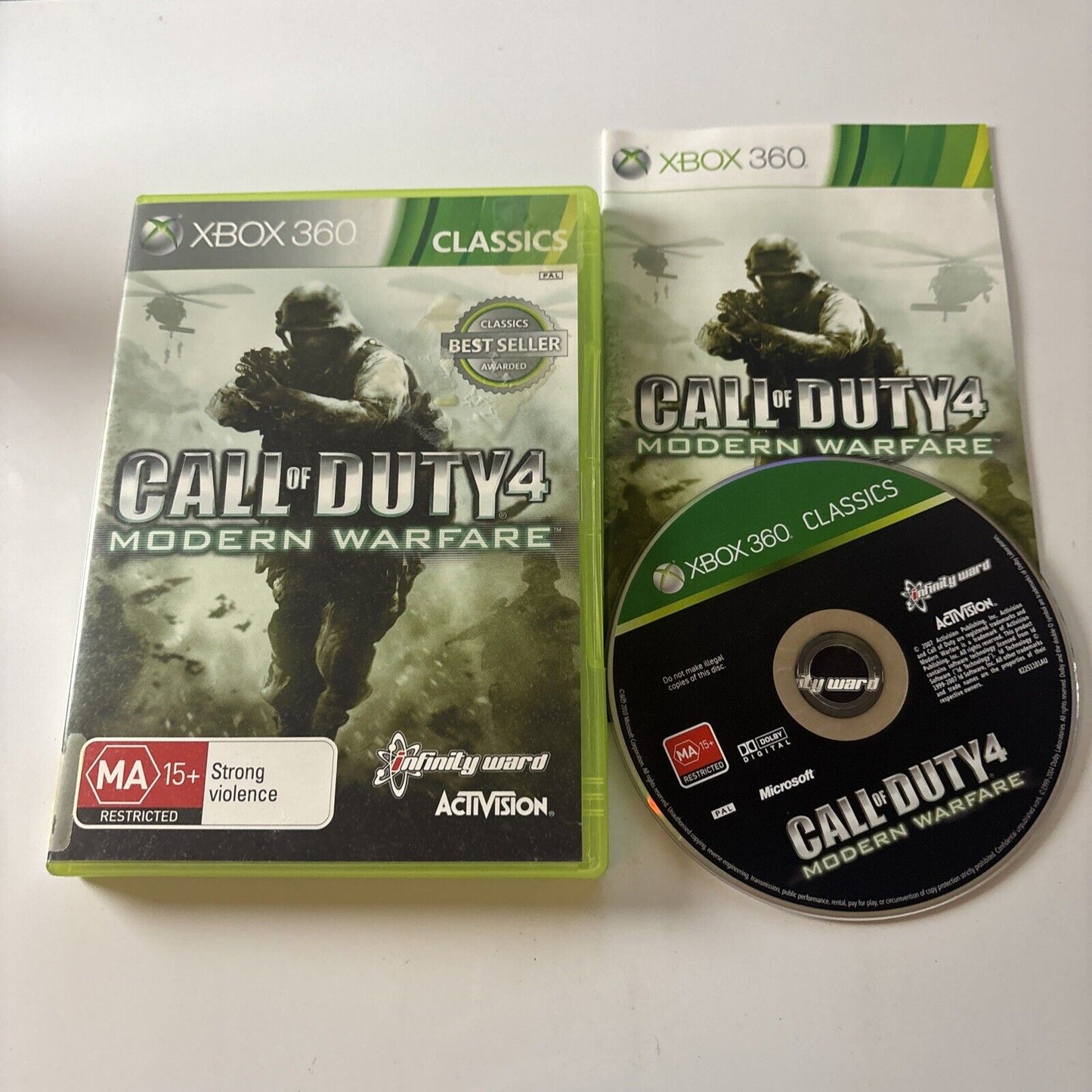 Call Of Duty 4: Modern Warfare Microsoft Xbox 360 Manual PAL