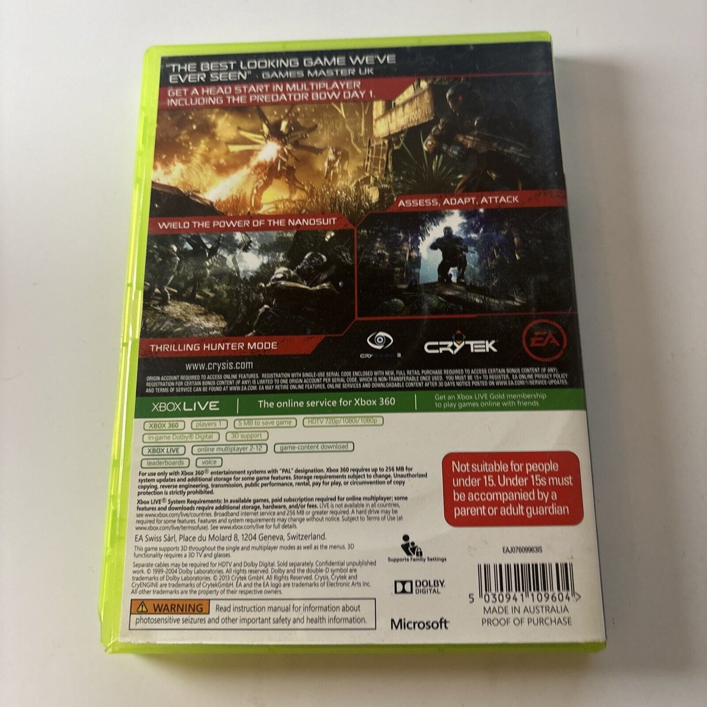 Crysis 3 - Hunter Edition (Microsoft Xbox 360, 2013) PAL