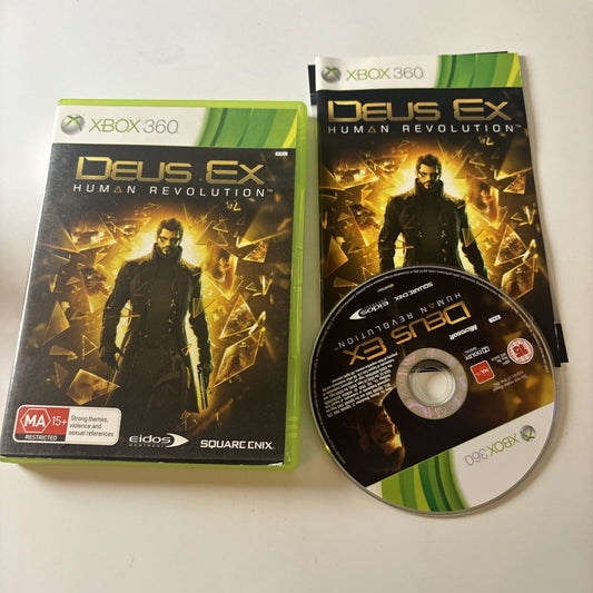 Deus Ex Human Revolution - Microsoft Xbox 360 Game Complete with Manual PAL