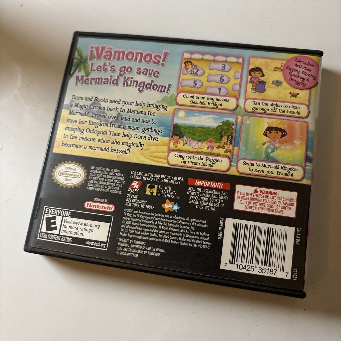 Dora the Explorer Saves the Mermaids Nintendo DS Manual