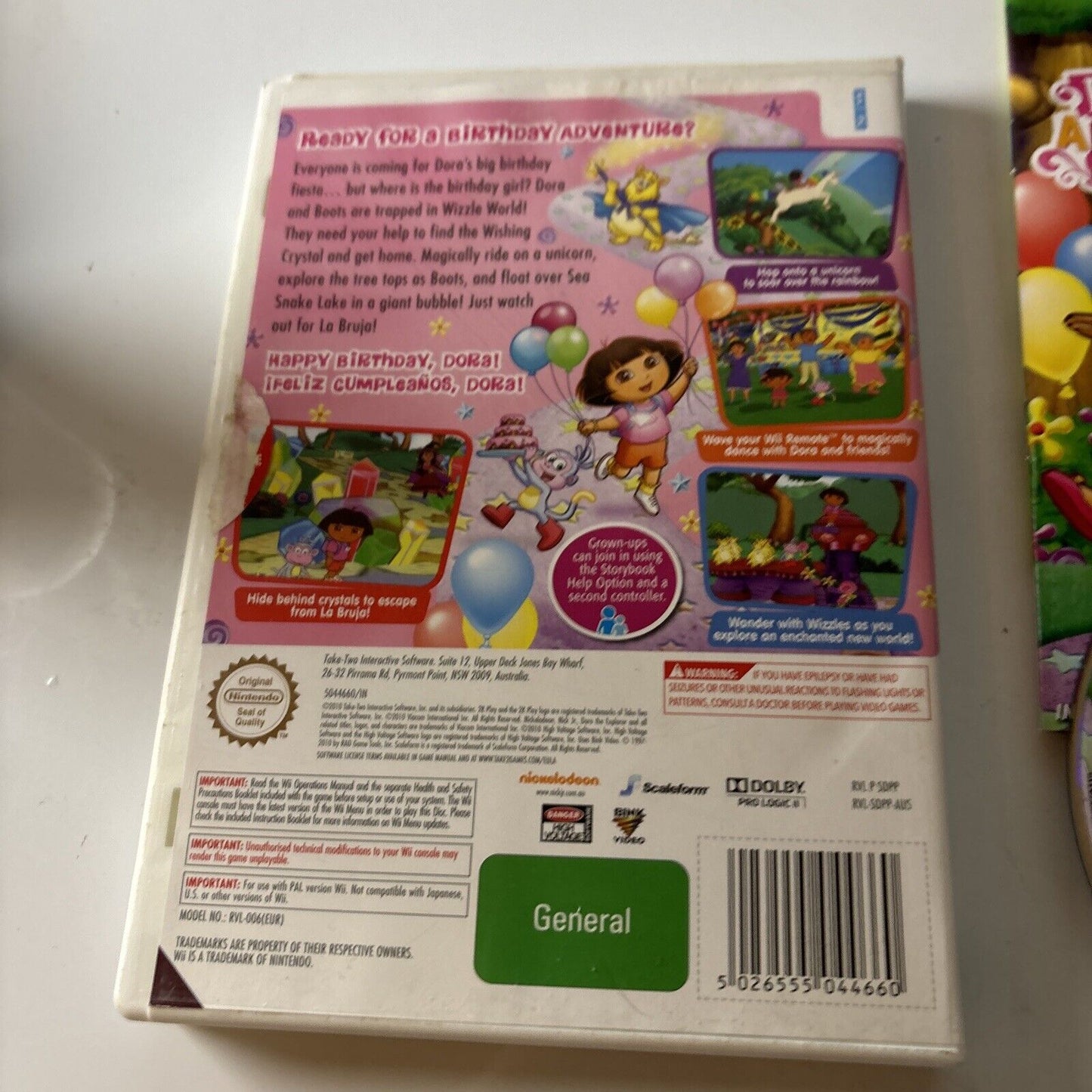 Dora's Big Birthday Adventure Nintendo Wii With Manual PAL