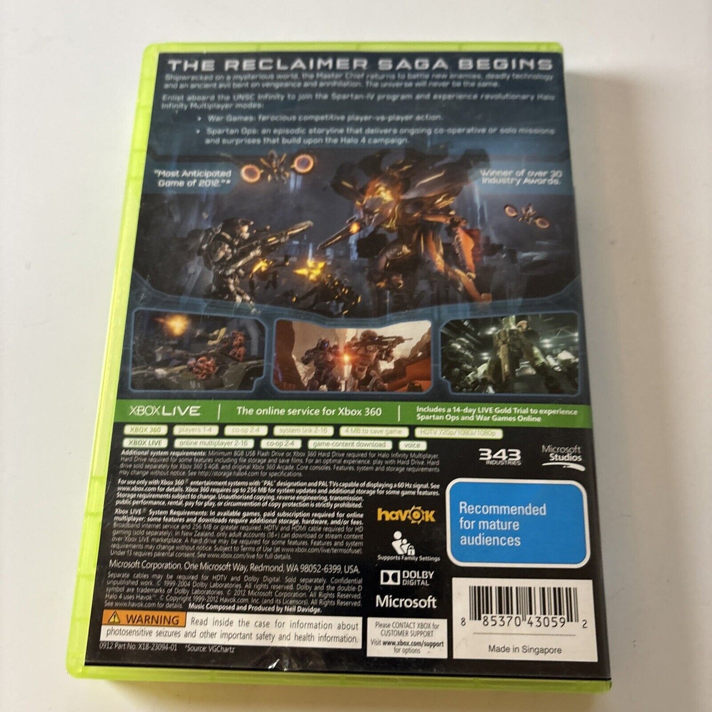Halo 4 (Xbox 360, 2012) PAL