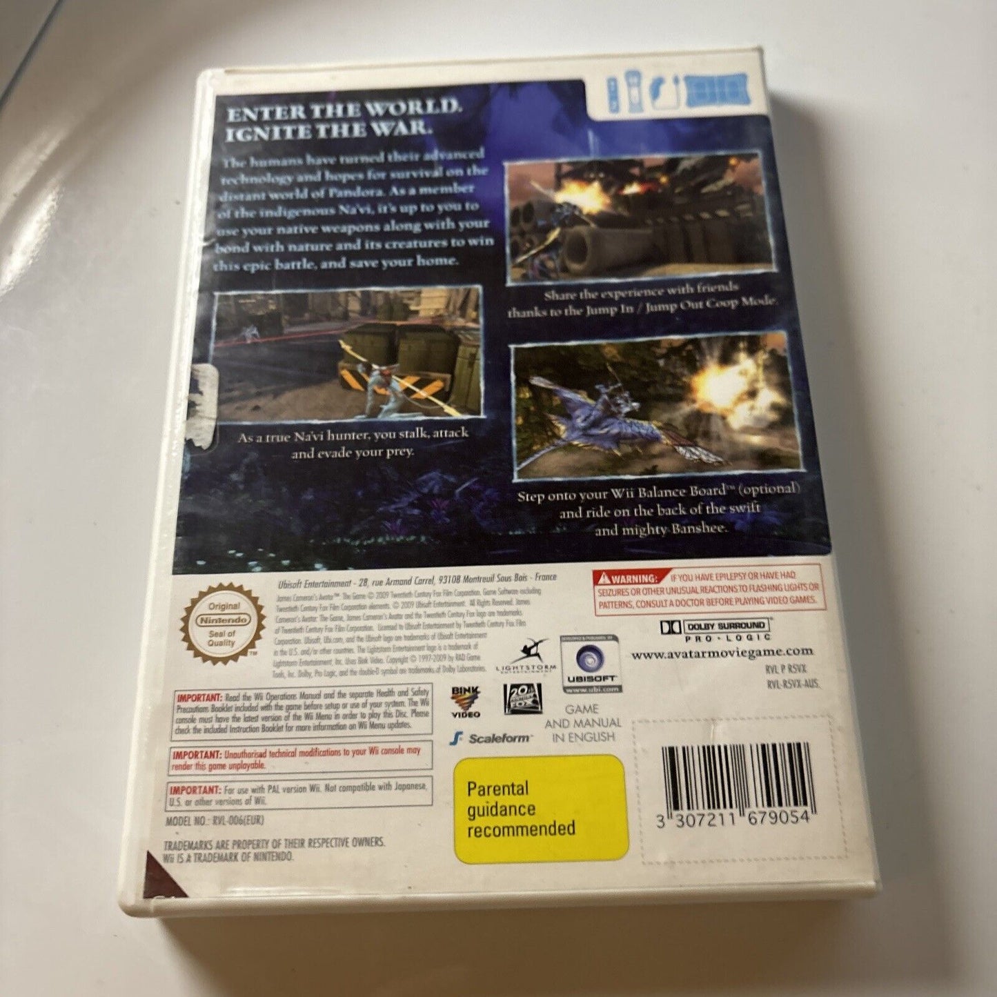 James Cameron's Avatar: The Game - Nintendo Wii Game Manual PAL