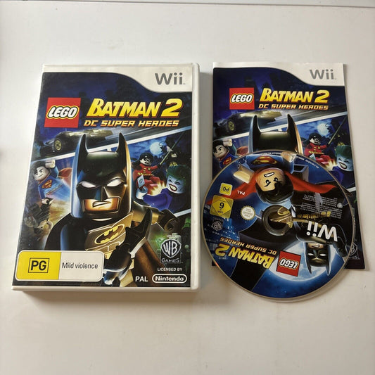 LEGO Batman Super Heroes 2 - Nintendo Wii PAL - Complete with Manual