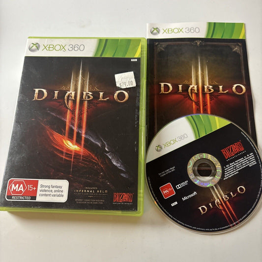 Diablo III Xbox 360 Microsoft PAL Manual