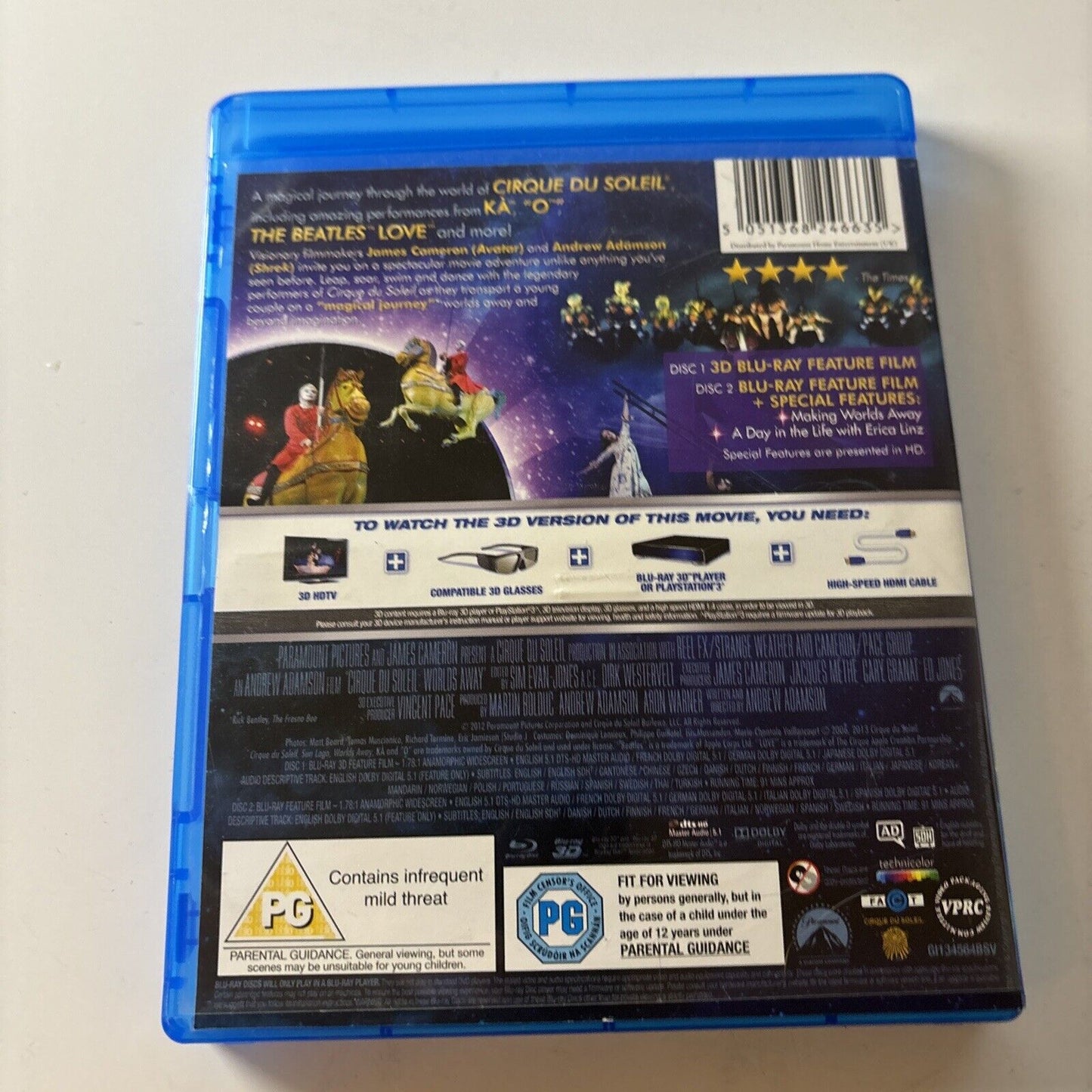 Cirque Du Soleil Worlds Away - Limited 3D Edition (Bluray 3D, 2-Disc) Region B