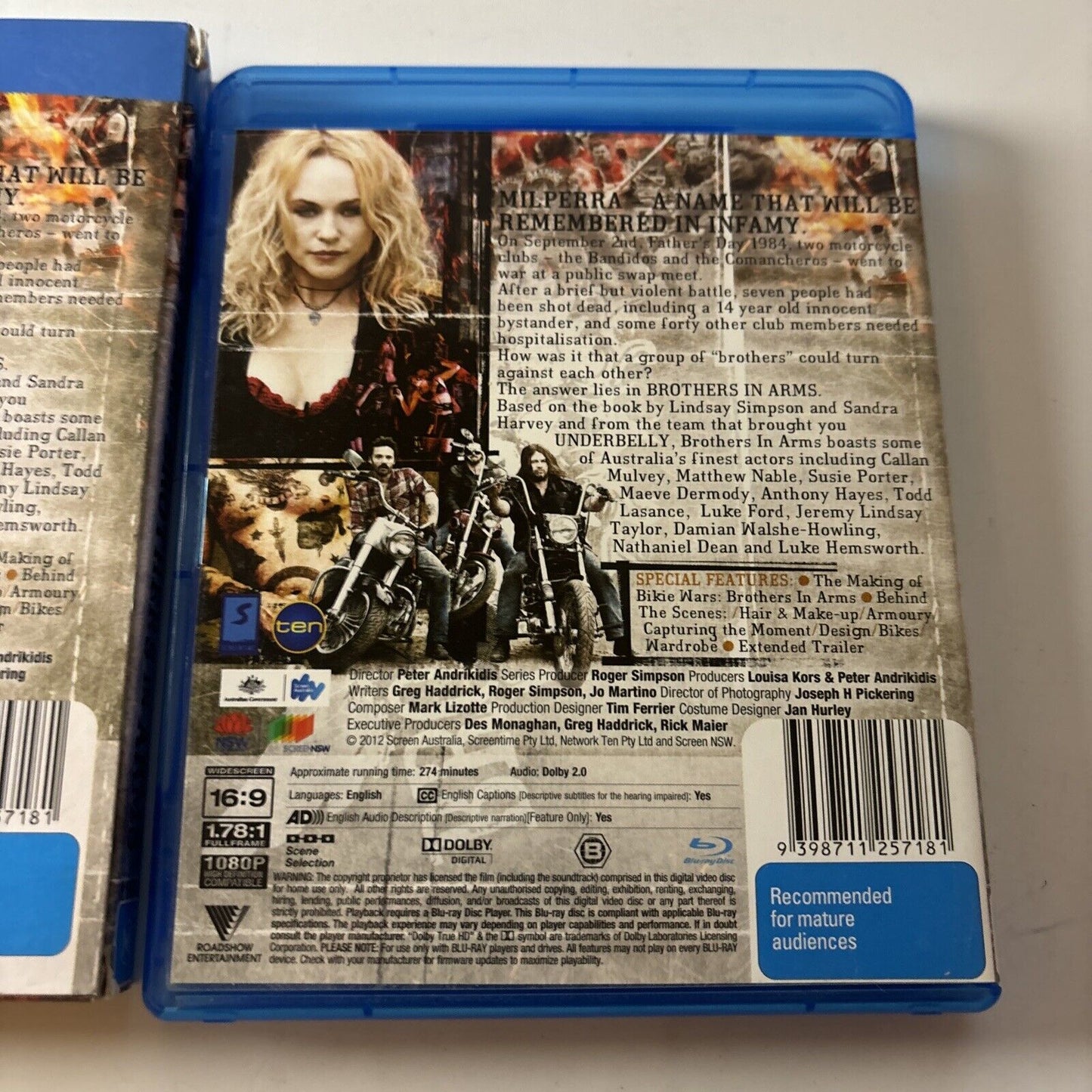 Bikie Wars - Brothers in Arms (Blu-ray, 2012, 2-Disc) Region B