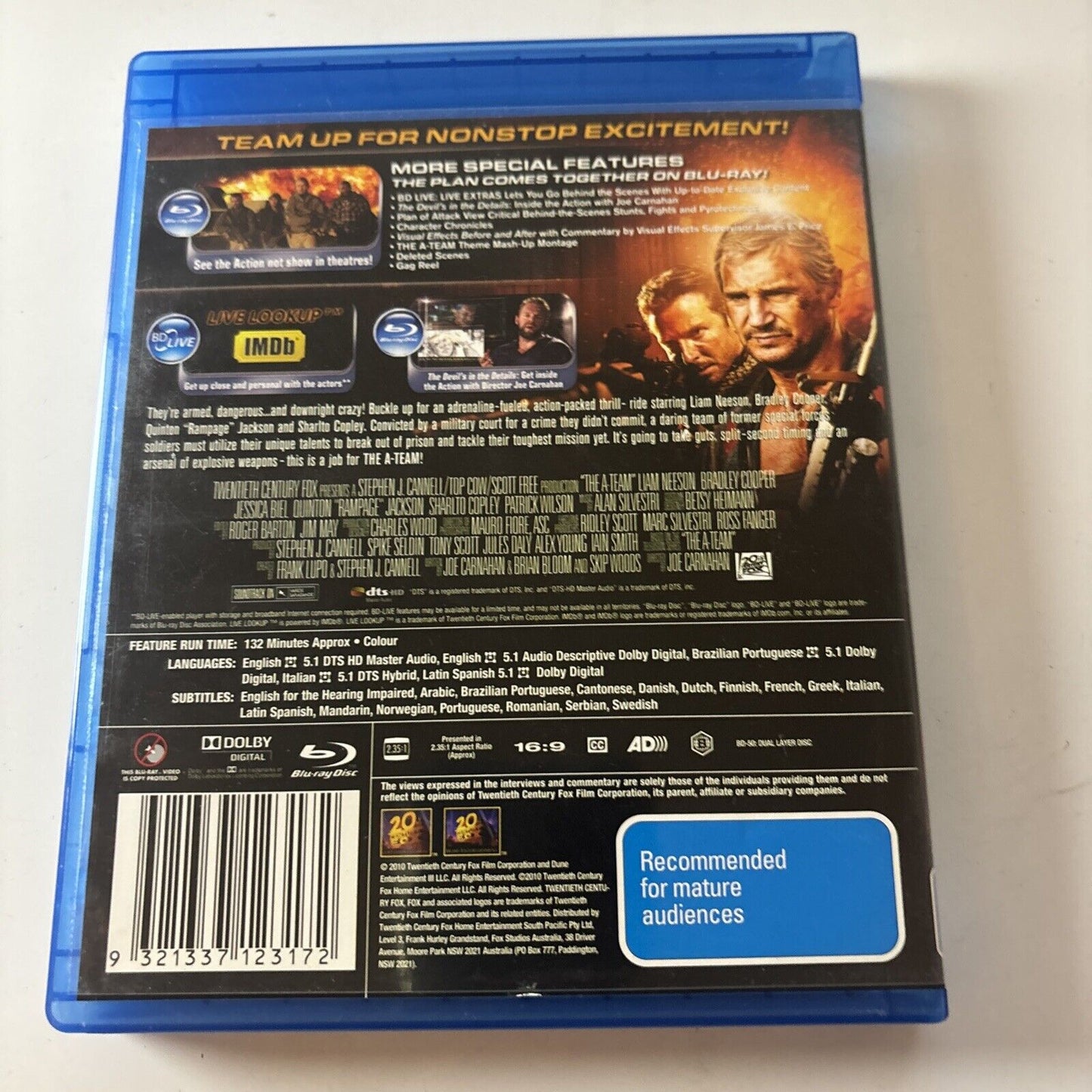 The A-TEAM - Extended Cut (Blu-ray, 2008) Bradley Cooper, Liam Neeson Region B