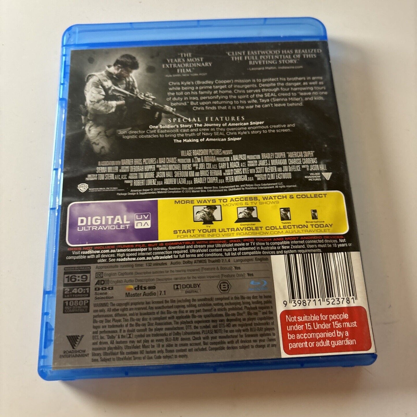 American Sniper (Blu-ray, 2014) Bradley Cooper Region B