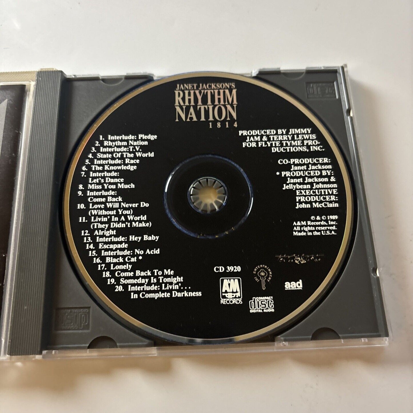 Janet Jackson - Rhythm Nation 1814 (CD, 1989) USA A&M Records 3920
