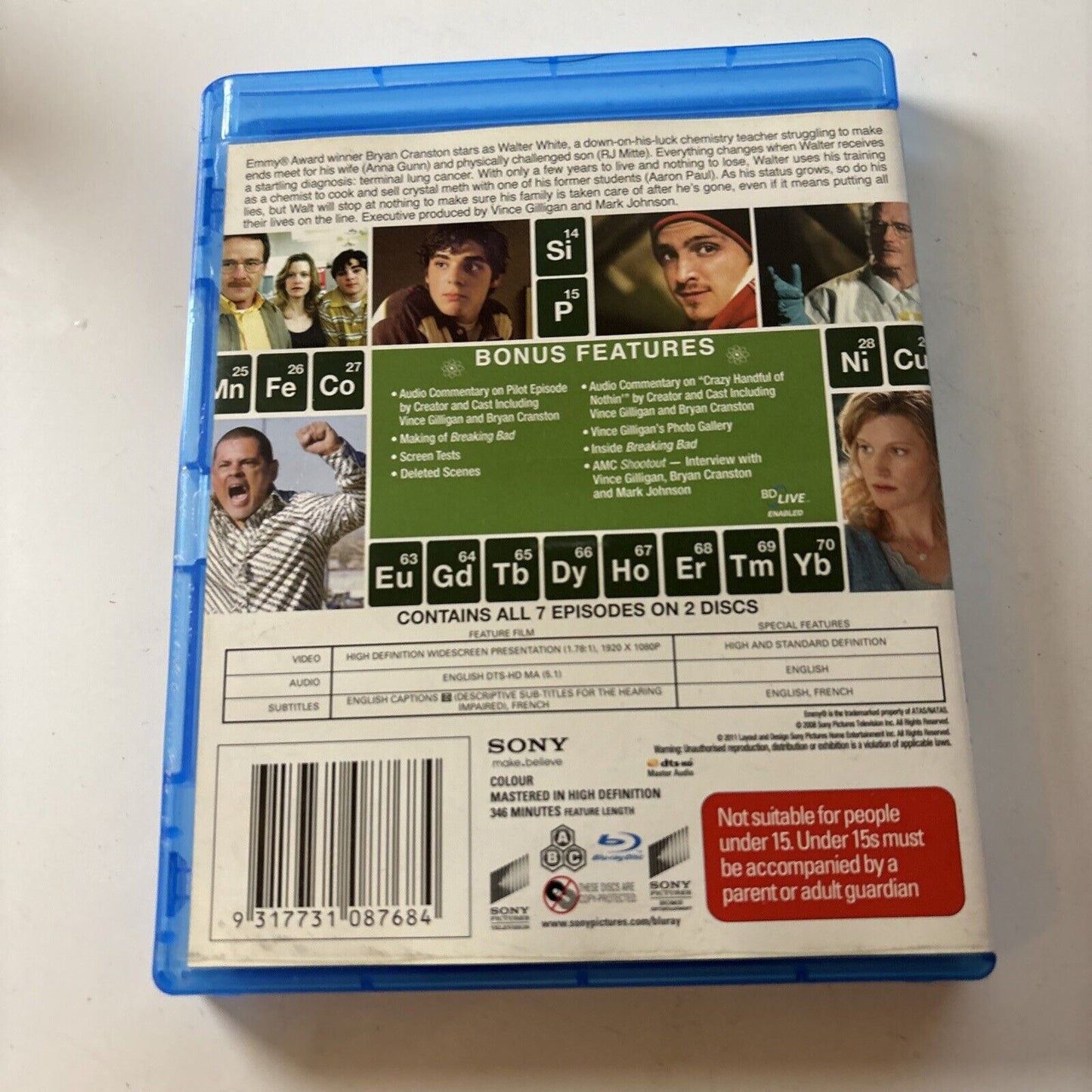 Breaking Bad : Season 1 (Blu-ray, 2008, 2-Disc) All Regions