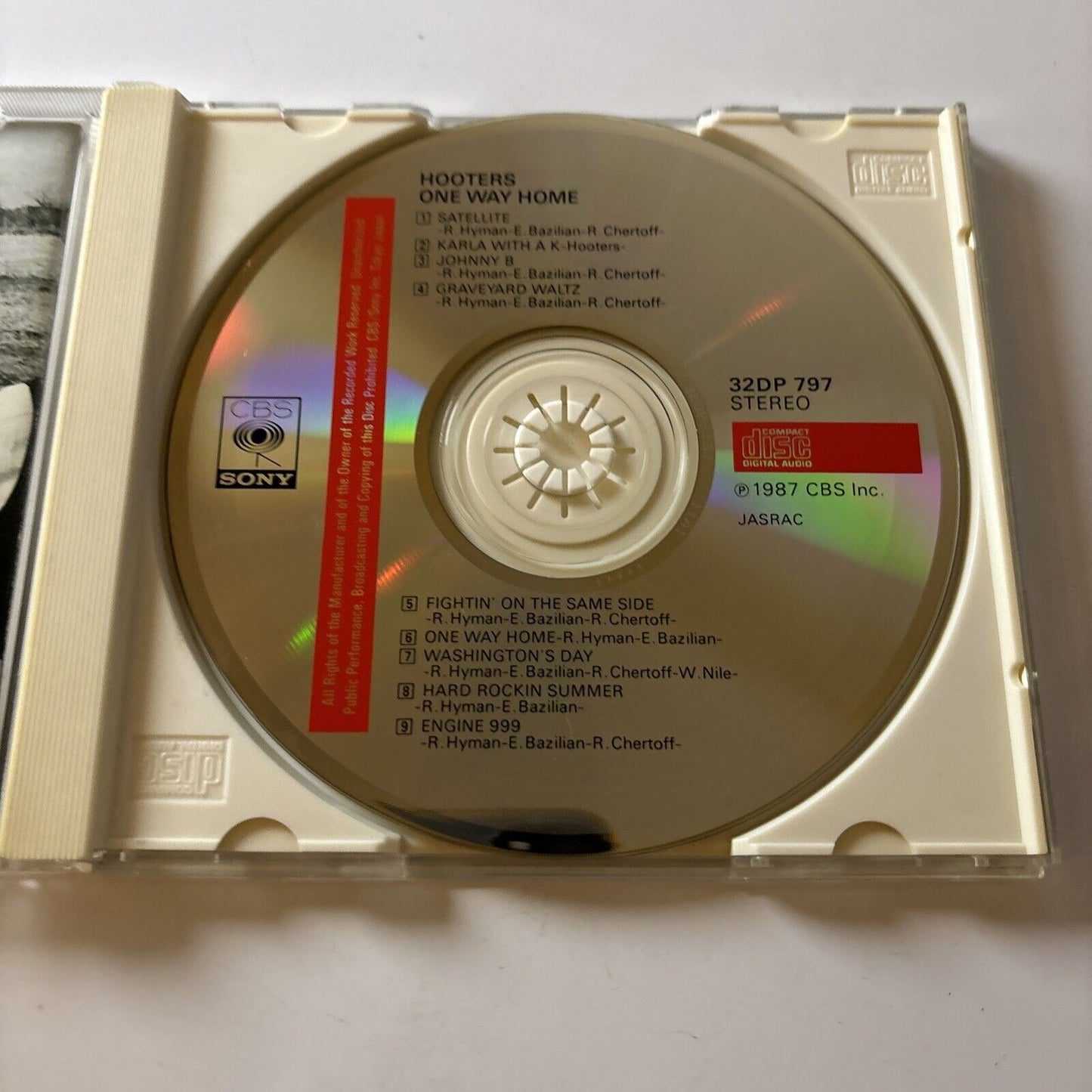Hooters - One Way Home (CD, 1987) Japan CBS/Sony 32dp-797
