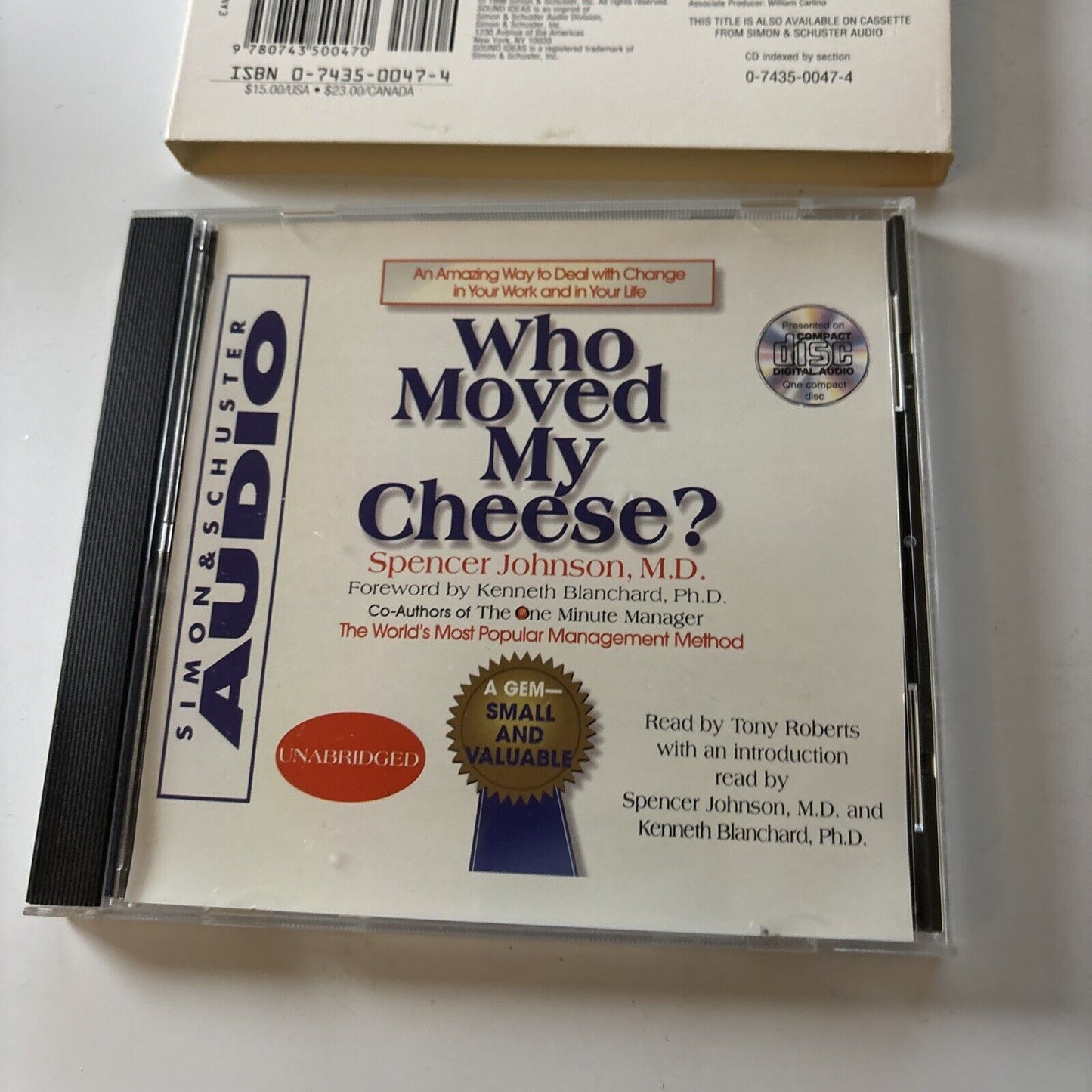 Who Moved My Cheese? by Spencer Johnson (Audiobook CD, 2000)