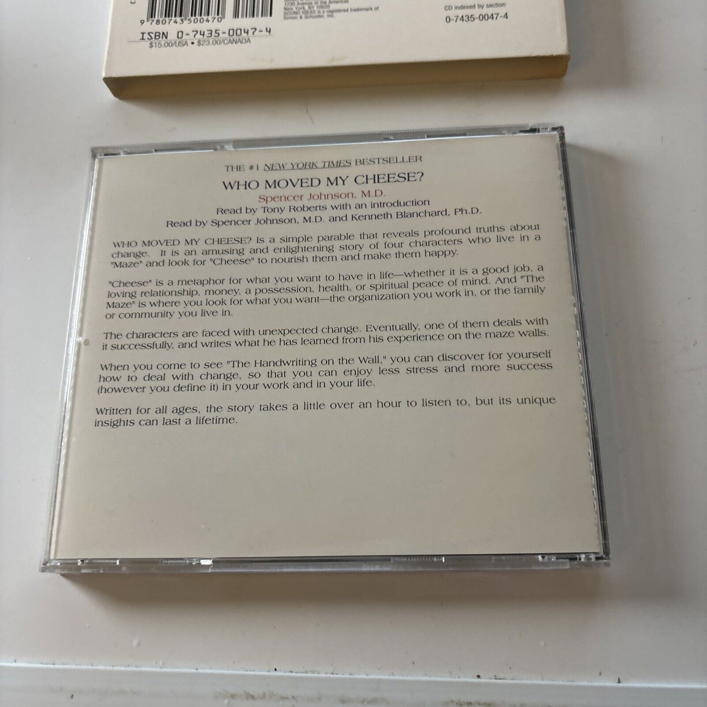 Who Moved My Cheese? by Spencer Johnson (Audiobook CD, 2000)