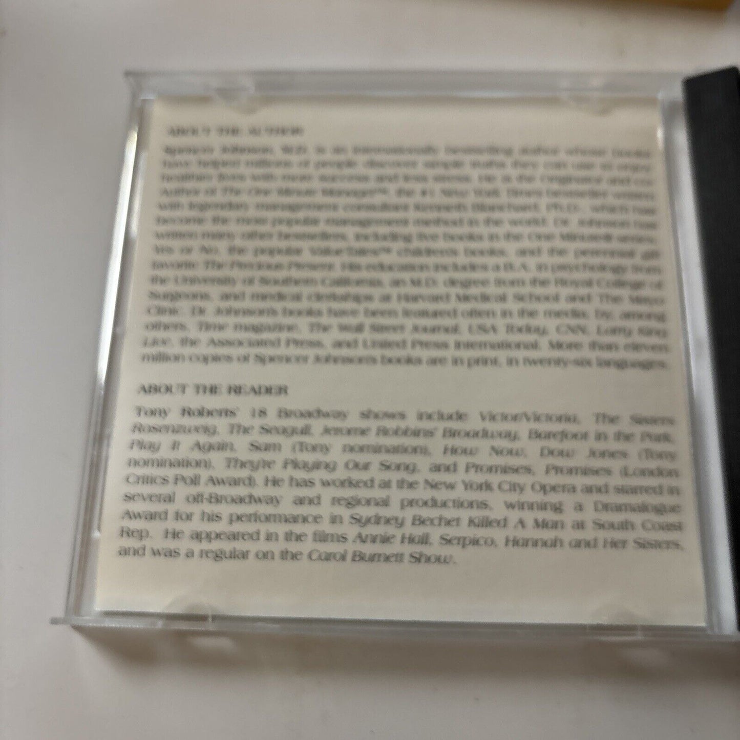 Who Moved My Cheese? by Spencer Johnson (Audiobook CD, 2000)