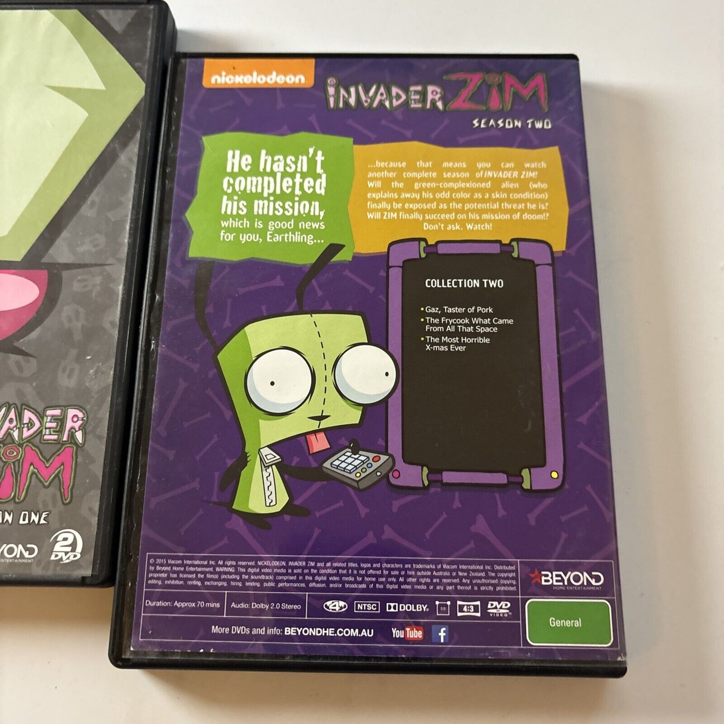 Invader Zim - Season 1 & 2 (DVD, 2015, 2-Disc) Region 4