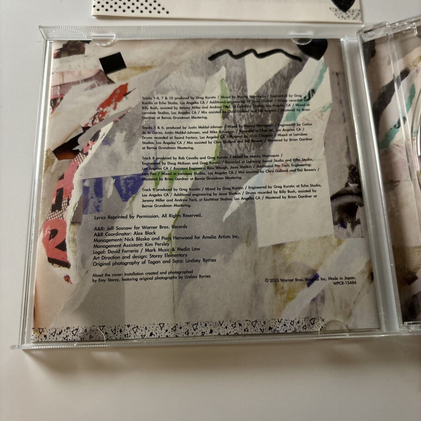 Tegan And Sara - Heartthrob [Bonus Japan Track] (CD, 2014) Japan wpcr-15484