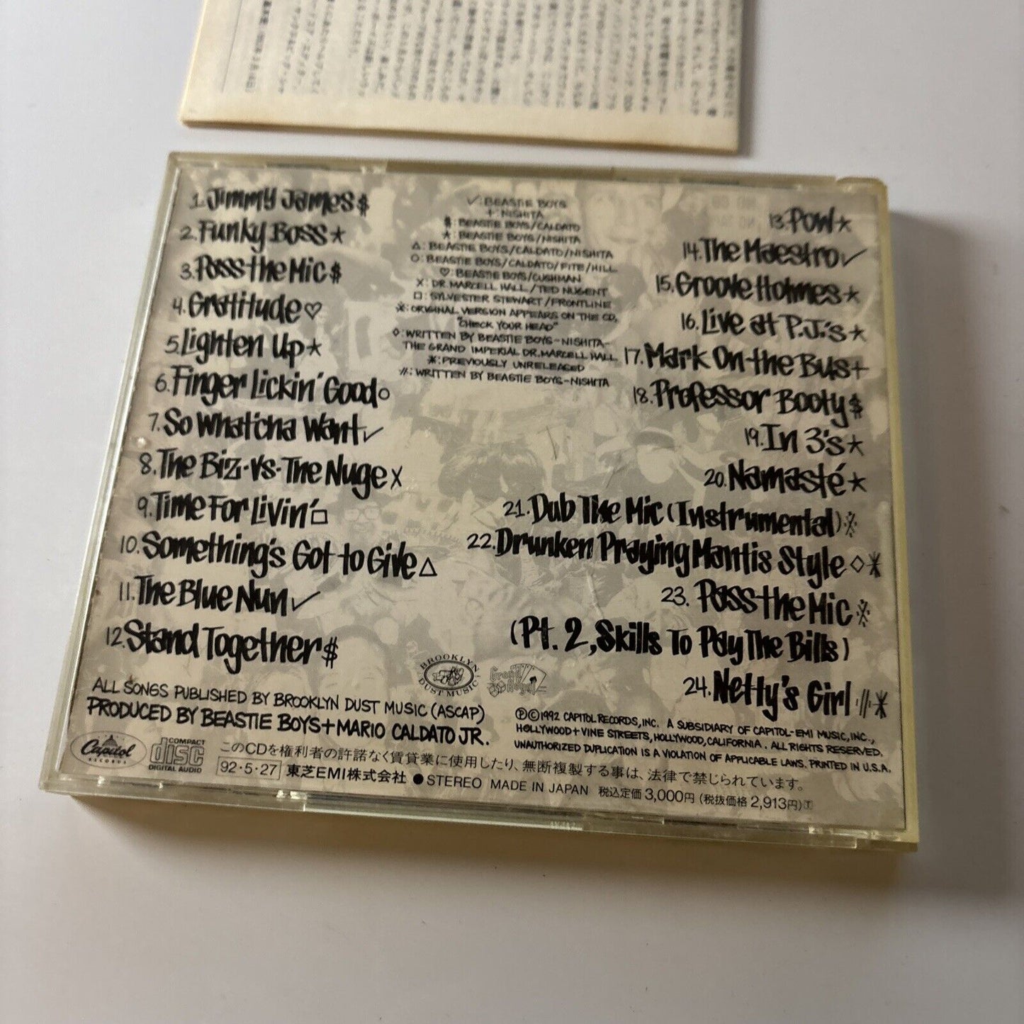 Beastie Boys - Check Your Head (CD, 1992) Japan TOCP-7183