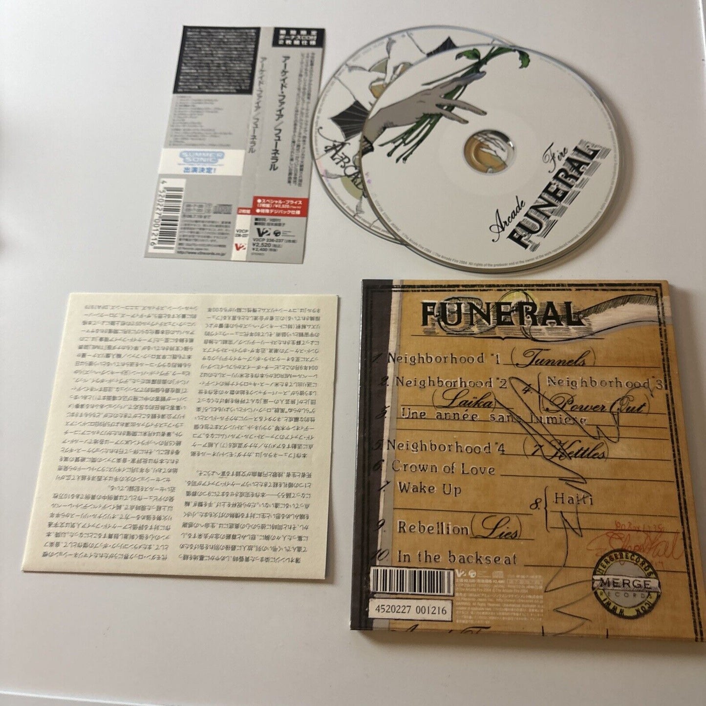 Arcade Fire - Funeral (CD, 2005) Japan V2CP-236-237 Obi