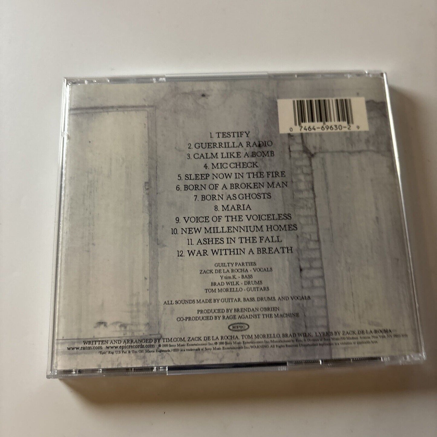 Rage Against The Machine - The Battle Of Los Angeles (CD, 1999) USA EK 69630