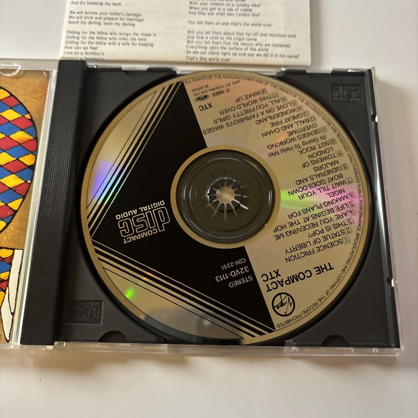 XTC - The Compact XTC - The Singles 1978-85 (CD, 1987) Japan 32vd-1113