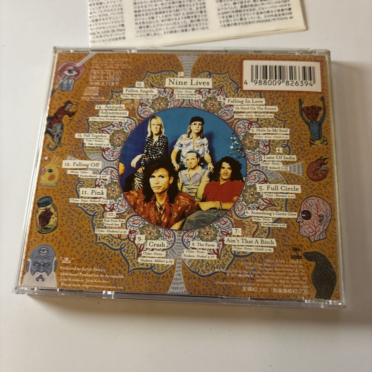 Aerosmith - Nine Lives [Japan Bonus Track] (CD, 1997) Japan Sony SRCS-8263