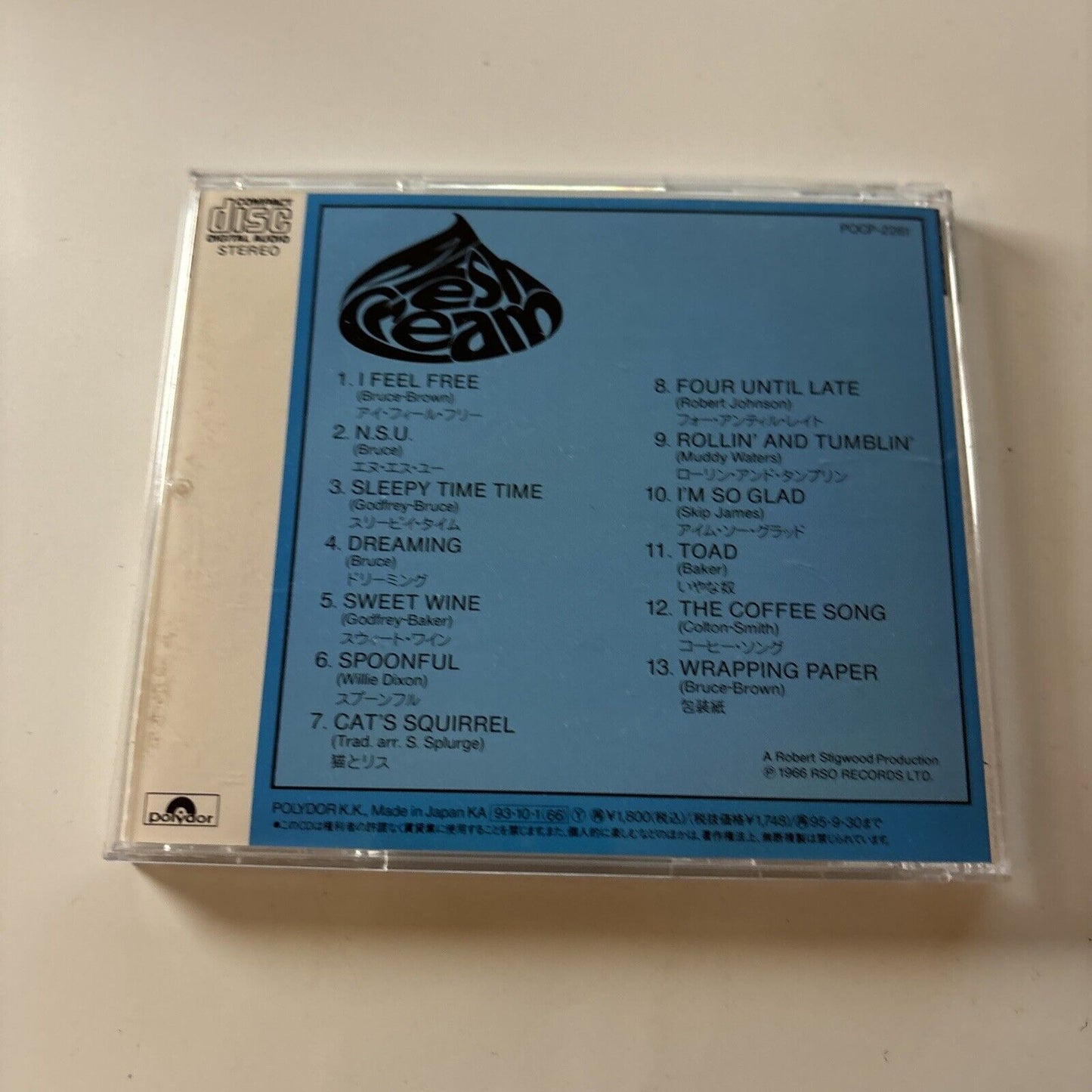 Cream - Fresh Cream (CD, 1993) Japan Pocp-2261