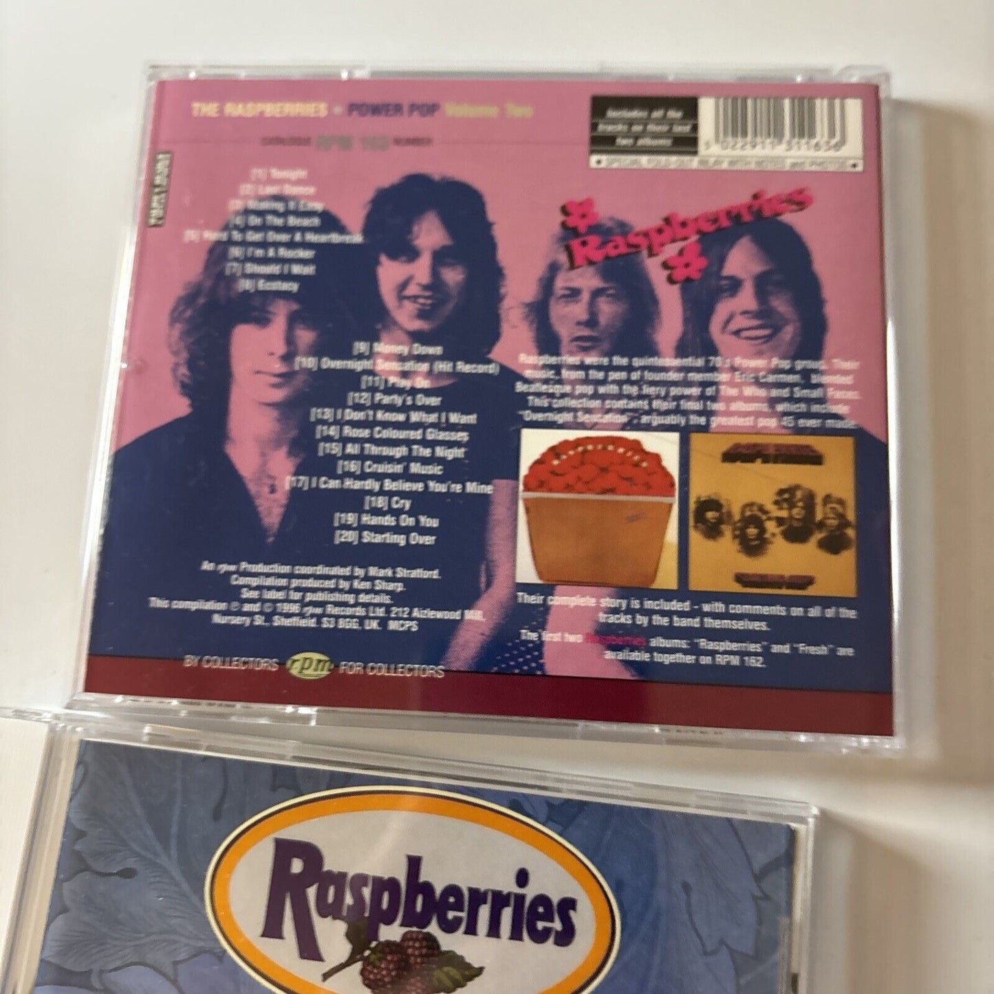 The Raspberries - Power Pop Volume One & Two (CD, 1996) RPM 163 USA