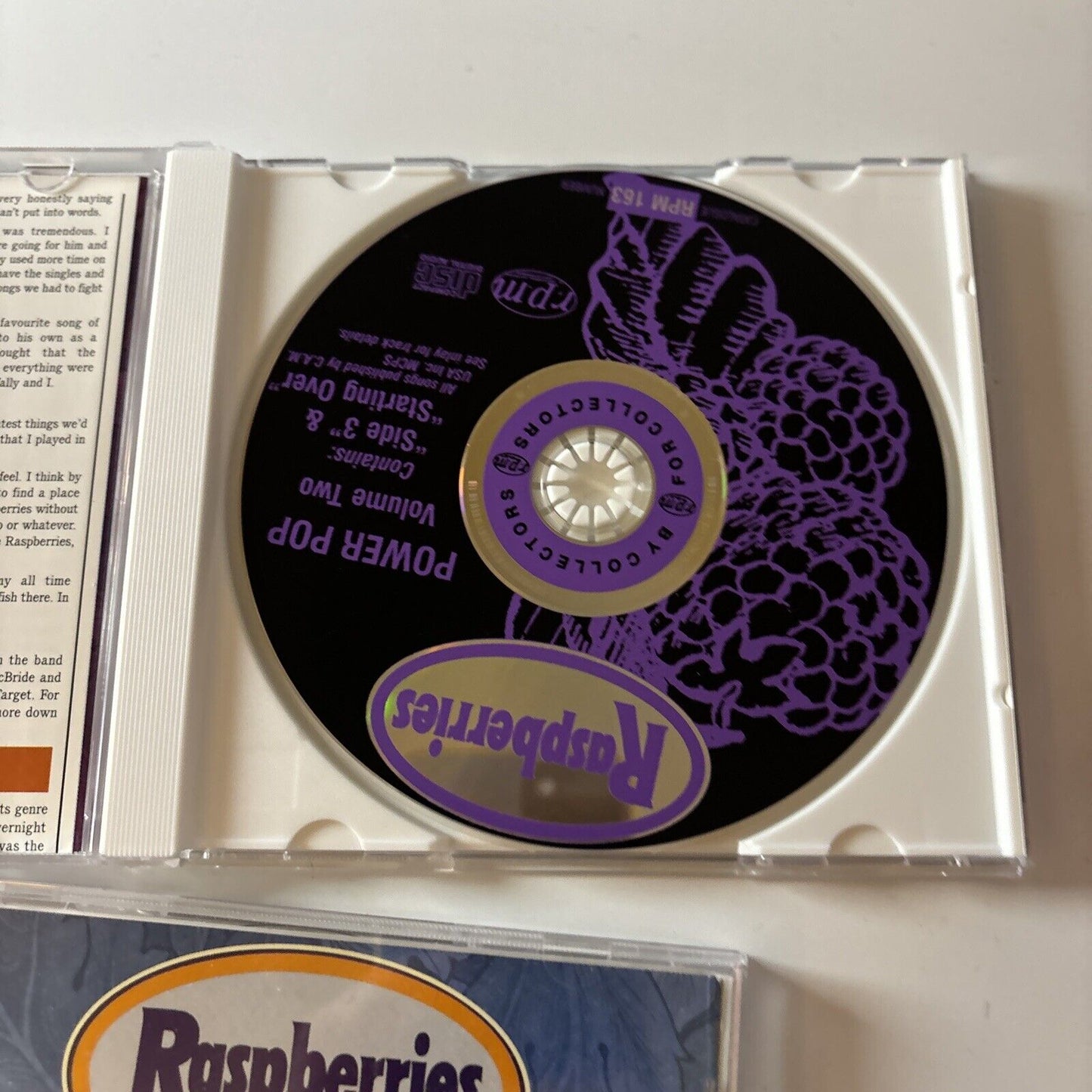 The Raspberries - Power Pop Volume One & Two (CD, 1996) RPM 163 USA