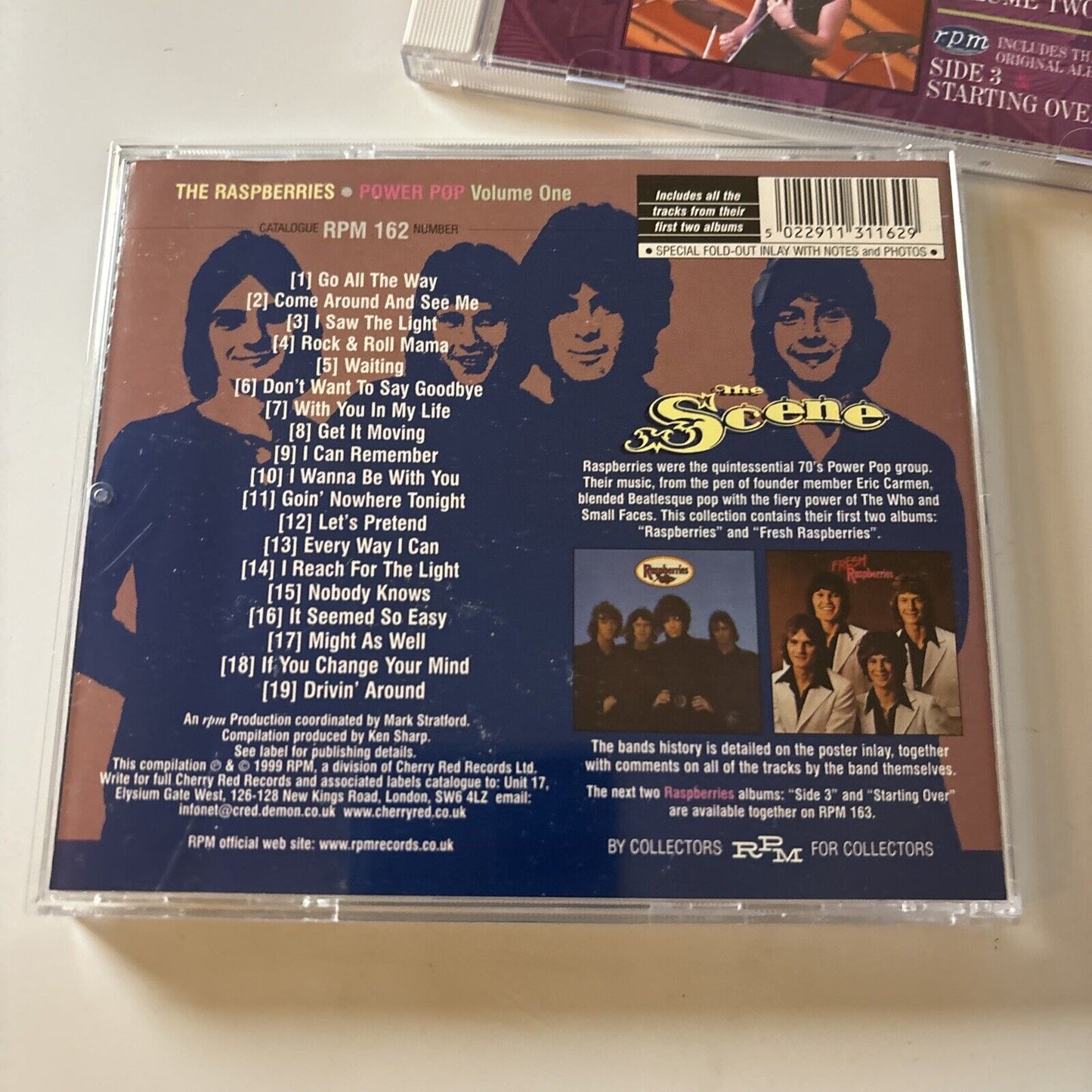 The Raspberries - Power Pop Volume One & Two (CD, 1996) RPM 163 USA