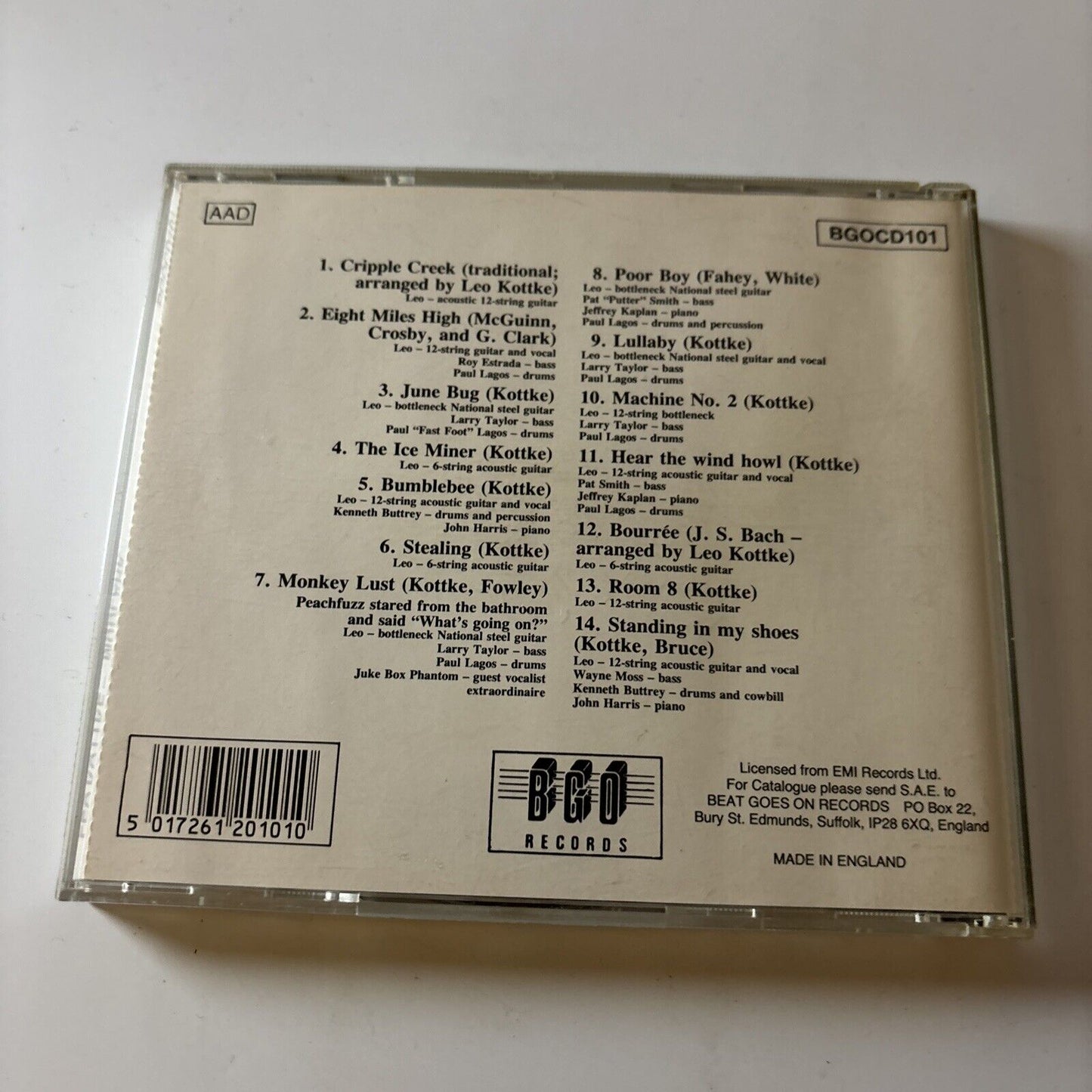 Leo Kottke - Mudlark (CD, 1971)  BGOCD101