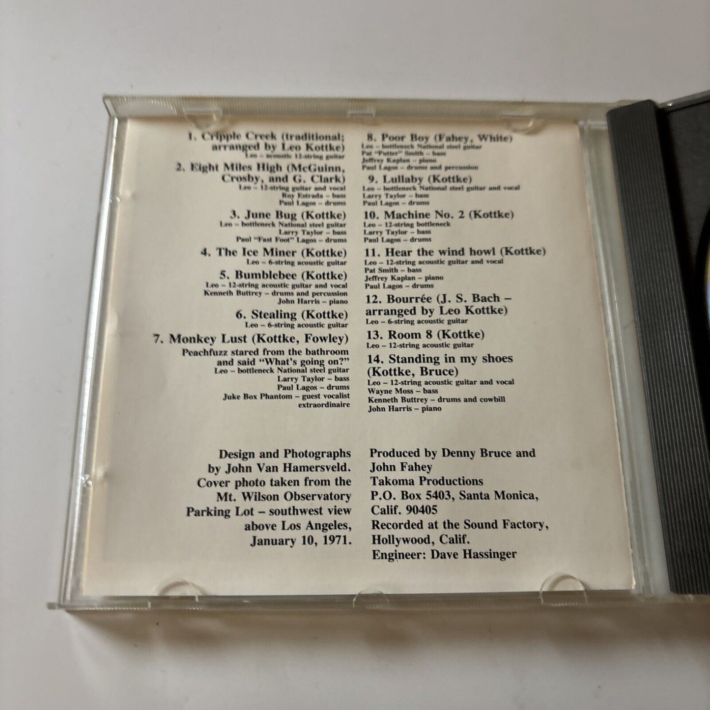 Leo Kottke - Mudlark (CD, 1971)  BGOCD101