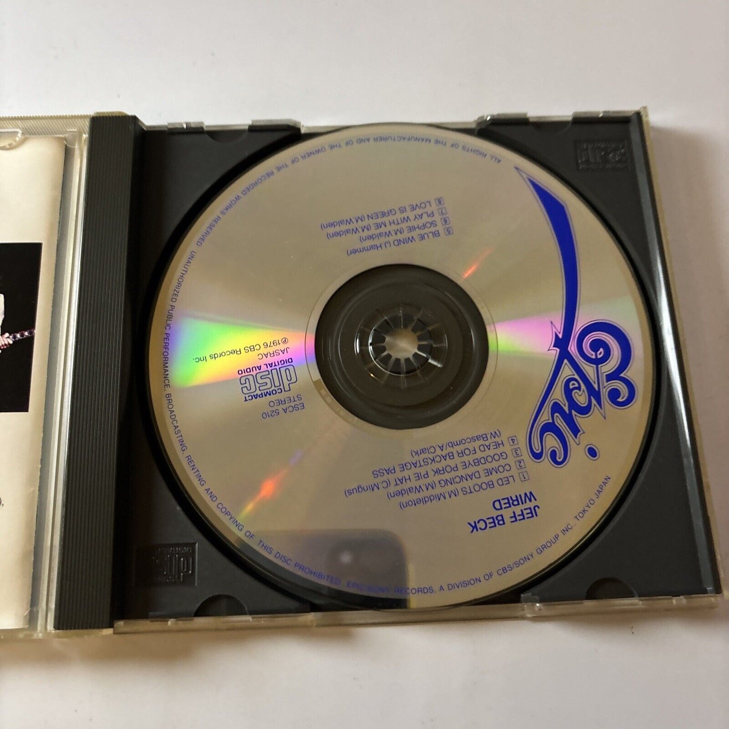 Jeff Beck - Wired (CD, 1990) Japan ESCA-5210