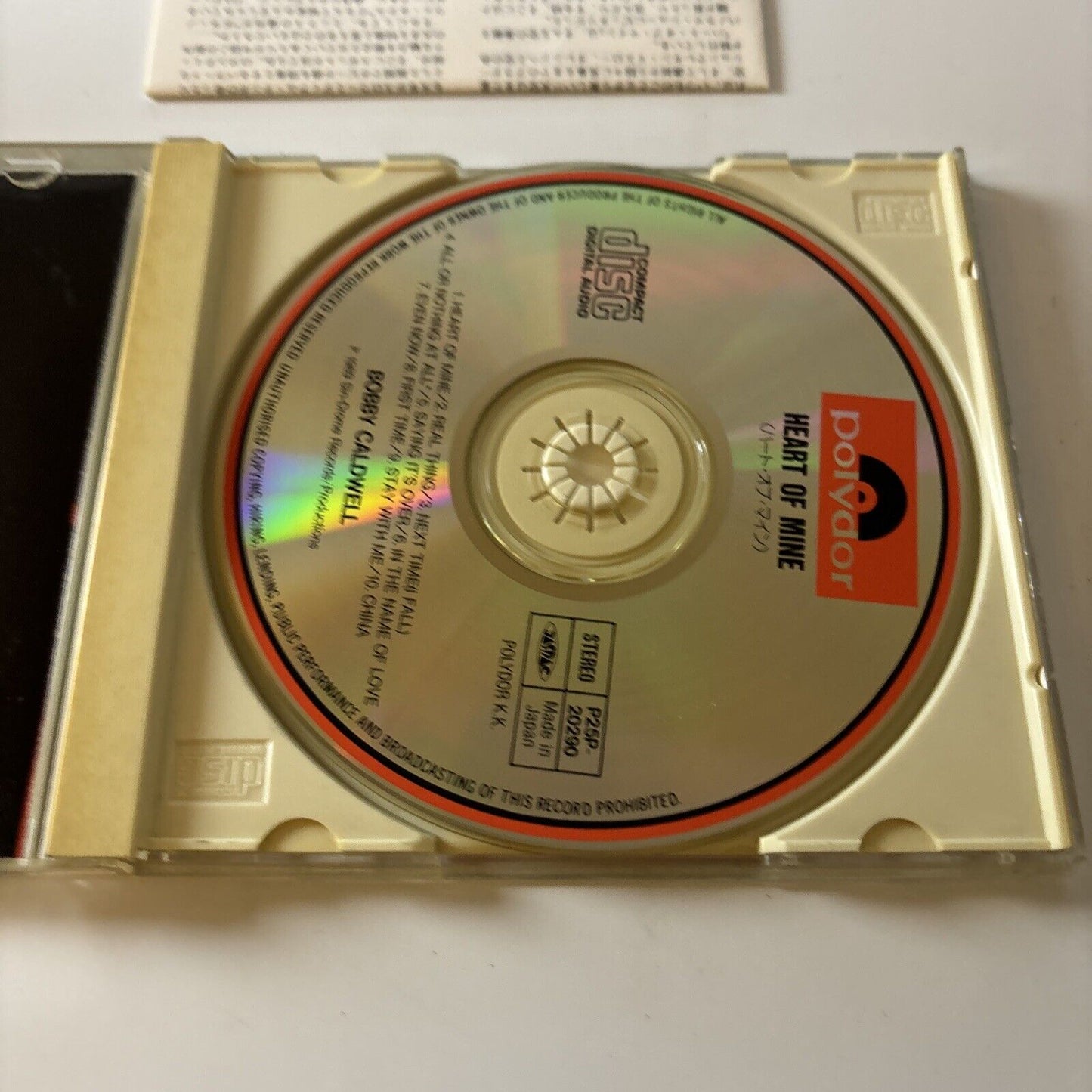 Bobby Caldwell - Heart Of Mine (CD, 2005) Japan p25p-20290