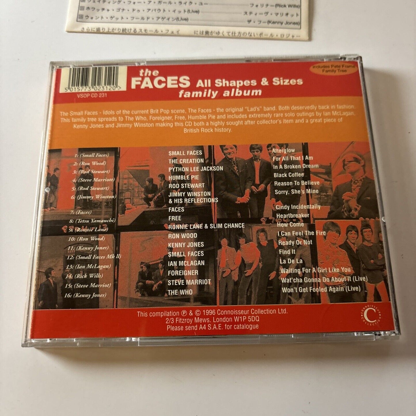 The Faces - All Shapes & Sizes Family Album (CD, 1996)  vsopcd231
